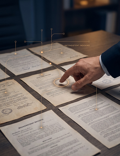 Inconsistent indexing makes records harder to find