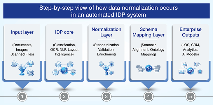 Data normalization in automated idp system